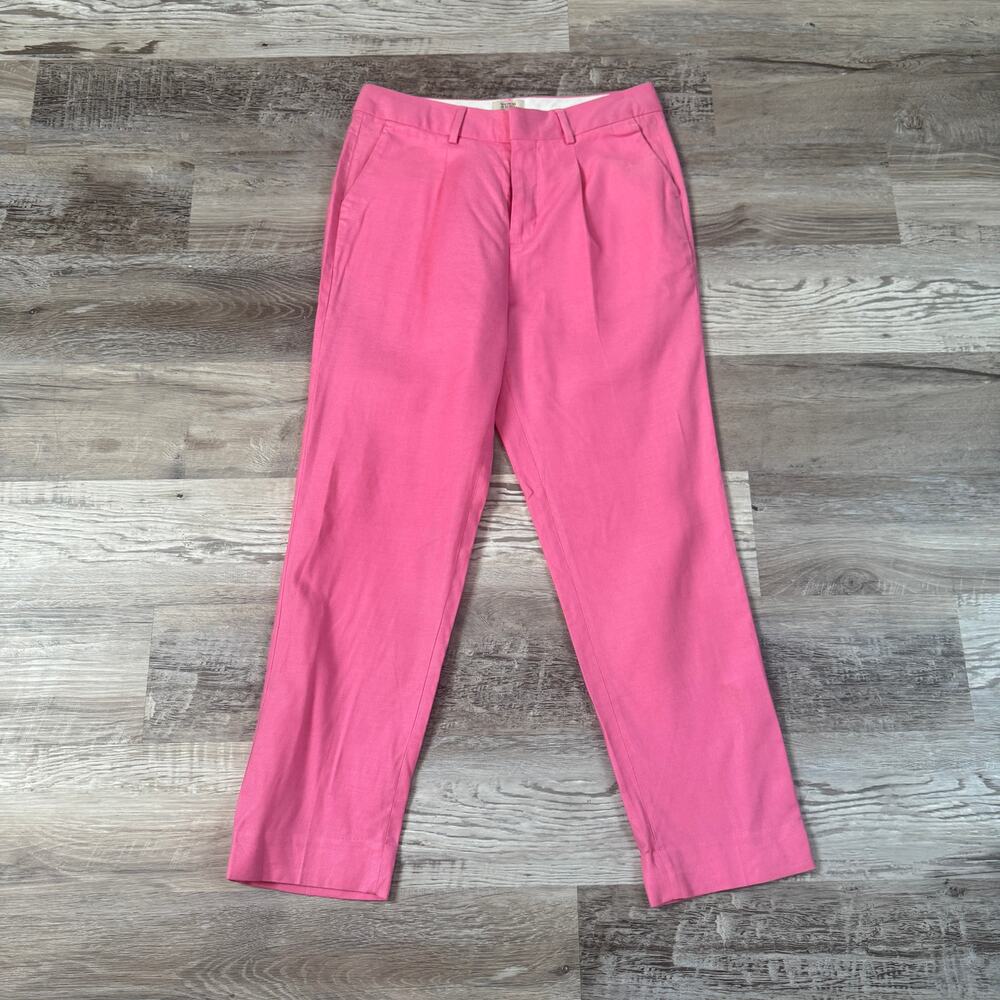Scotch & Soda Pink Linen Blend Trousers Flat Front Mens Medium Indie Preppy